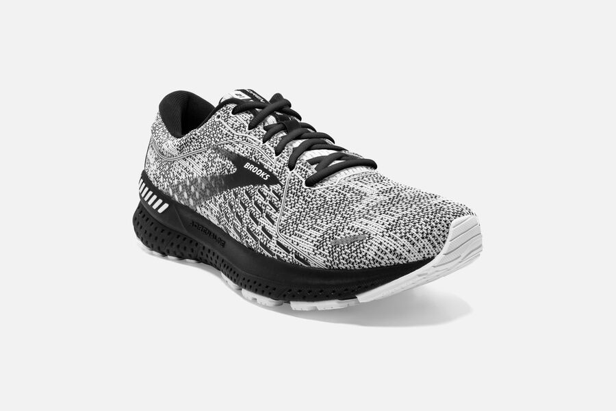 Brooks Adrenaline Gts 21 Road Löparskor Herr - Vita/Grå/Svarta - 5103-OPTIM